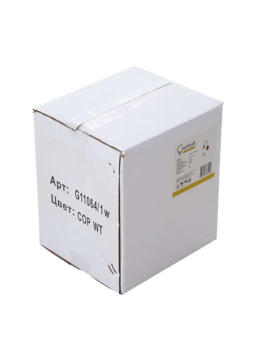 Бра G11064/1w, 1хE14, 60 Вт, медный/белый