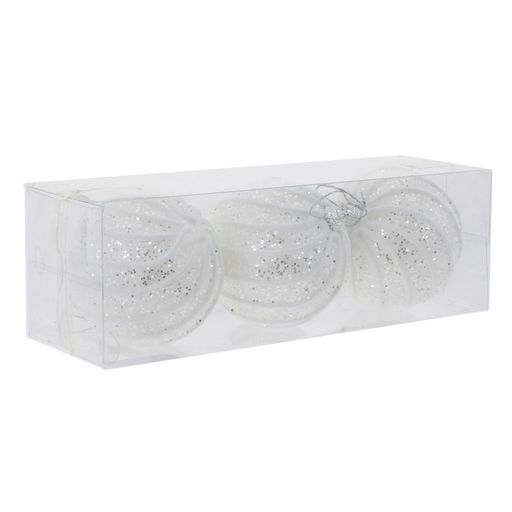 Набор из 3шт Украшение новогоднее "Шар", D 8 см, L23,5 W8 H8 см