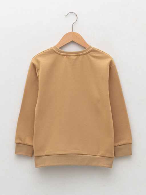 Bisiklet Yaka Bask?l? Uzun Kollu Erkek ?ocuk Sweatshirt - Waikiki фото 2