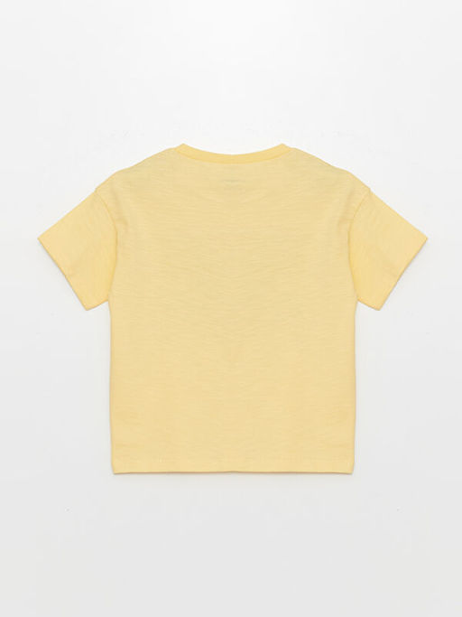 Bisiklet Yaka K?sa Kollu Winnie the Pooh Bask?l? Erkek Bebek Ti??rt - Waikiki фото 2