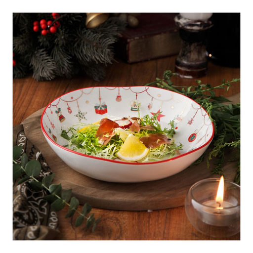 Миска Walmer Christmas, 0.3 л, цвет красный  фото 3