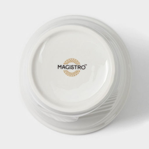 Набор кружек фарфоровых Magistro «Бланш», 2 предмета: 400 мл, цвет белый