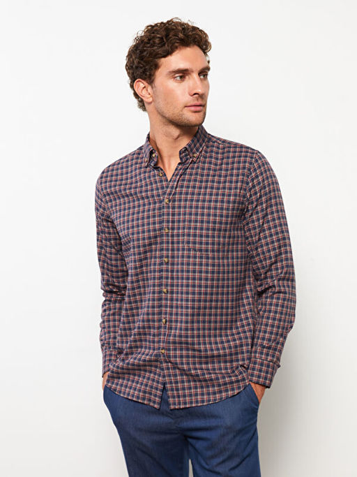 Regular Fit Uzun Kollu Ekose Erkek G?mlek