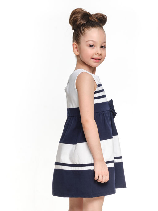 Платье для девочки UD 1578 бел/синий - Mini maxi фото 3