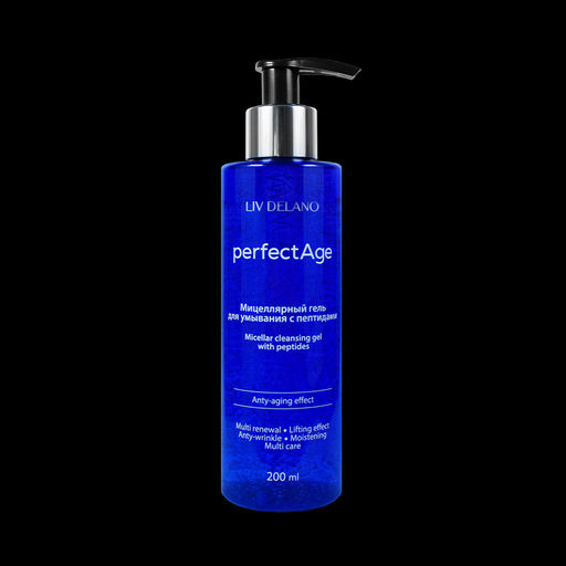 Liv-delano PERFECT AGE Гель мицеллярный для умывания с пептидами, 200 мл
