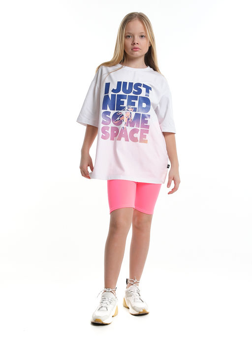 Футболка I JUST NEED 22-9002 белый - Mini maxi фото 4