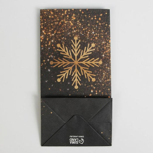 Цена за 5 шт. Пакет без ручек новогодний «Золото», 10×19.5×7 см