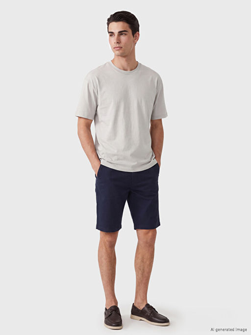 Slim Fit Gabardin Erkek ?ort - Waikiki фото 2