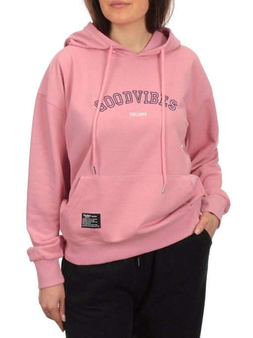 A-06 PINK Худи женское (85% хлопок, 15% полиэстер)