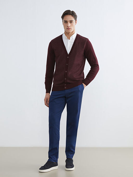 Standart Kal?p V Yaka Erkek Triko H?rka