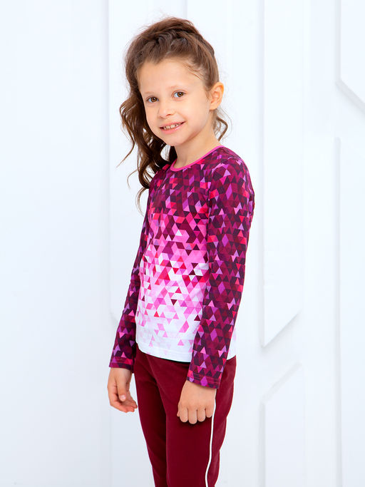 Футболка с длинным рукавом "Вега",бордовый