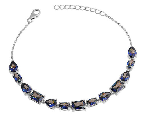 Браслет, мистик кварц синий, Калермо