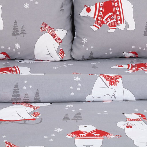 Постельное бельё евро Этель. Зимние игры, поплин