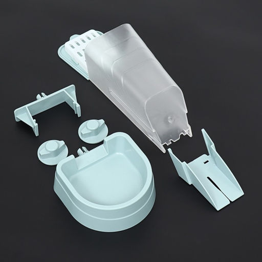 Кормушка для вольера 24 х 12 х 12 см, 2000 мл, голубая - Пижон фото 7