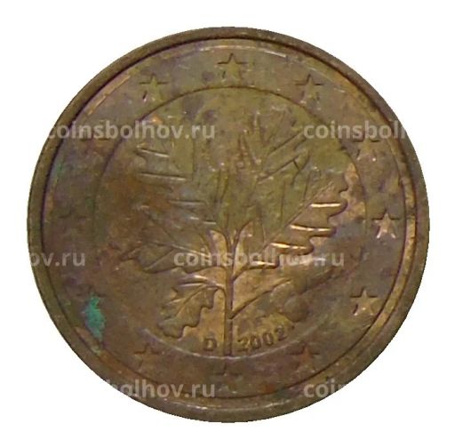 2 евроцента 2002 года D Германия