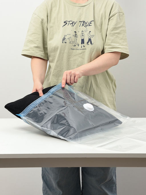 Цена за 3 шт. Вакуумный пакет для хранения вещей Доляна, 30×40 см, прозрачный