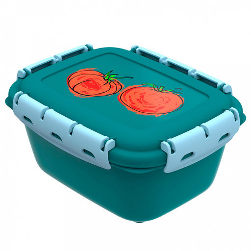 Ланч-бокс "Перекус" 1,5л, 20,4х16,2?9,4см, с клипсами, уплотнитель, полипропилен (Россия)