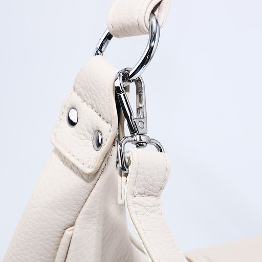 Сумка-мешок на молнии, наружный карман, длинный ремень, цвет бежевый - Simaland фото 5