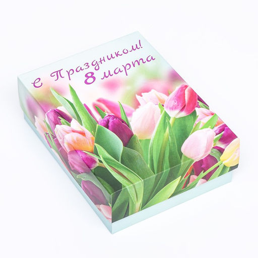 Подарочная коробка сборная Тюльпаны 16,5 х 12,5 х 5,2 см - UPAK LAND фото 3