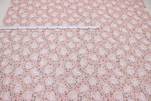 Сатин Зайчата на прогулке, ш.1.60м, хлопок-100%, 110гр/м.кв - Купава фото 3