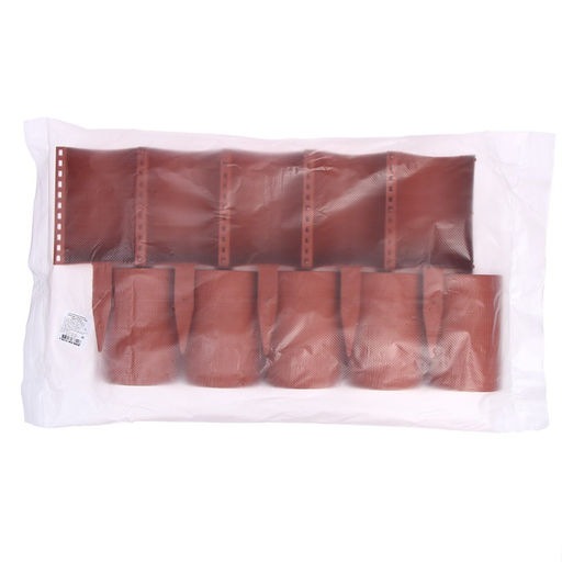 Ограждение декоративное, 24×100 см, 10 секций, пластик, терракотовое, «Брёвнышко»