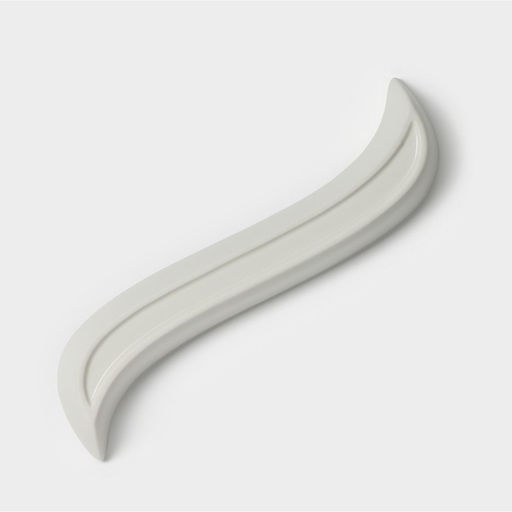 Блюдо для оливок «Серпан», 150 мл, 26×9×3 см, керамика, белое