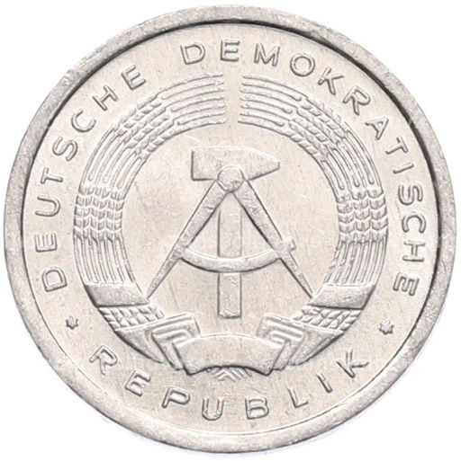 Монета 1 пфенниг 1987 года Восточная Германия (ГДР)