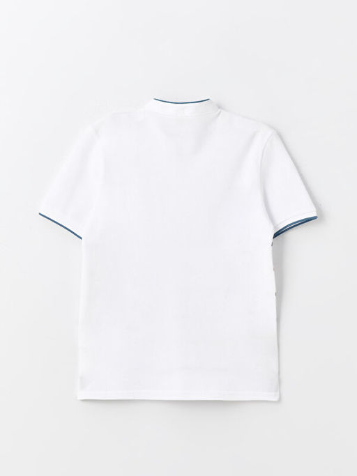 Hakim Yaka ?izgili K?sa Kollu Erkek ?ocuk Ti??rt - Waikiki фото 2