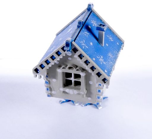 Праздничные новогодние украшения: Избушка на курьих ножках 1013 Blue - Idh фото 3