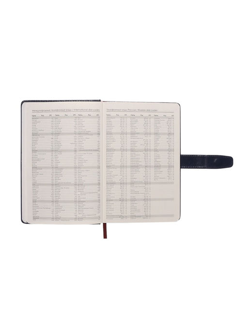 Ежедневник недатированный А5, с хлястиком, 128 листов, в линейку, пвх, синий - Simaland фото 5