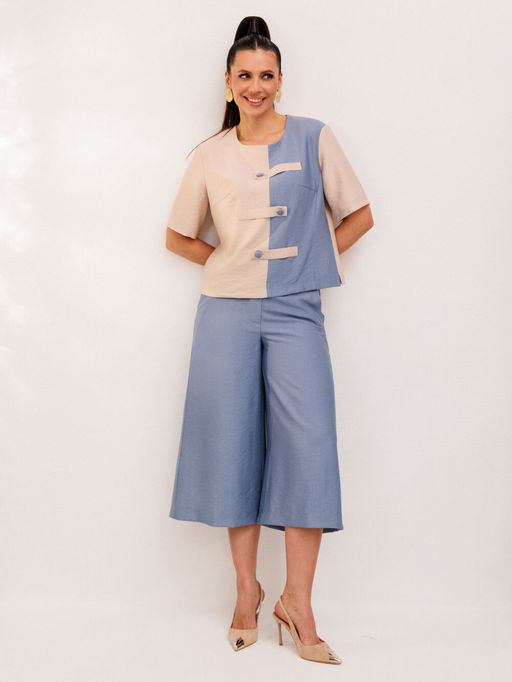 Костюм Galean Style 1007 голубой с бежем