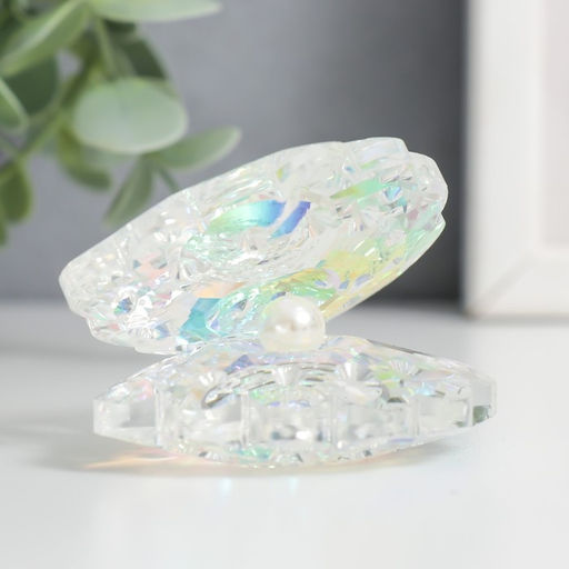 Фигурка стекло «Ракушка с жемчужиной», перламутр, 6.5×5×5 см