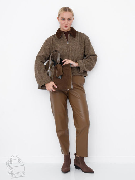 Сумка женская кожаная 98184-3MSS army green Velina Fabbiano-Safenta в Новосибирске