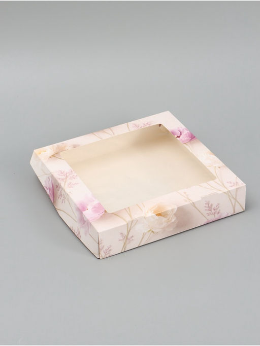 Цена за 5 шт. Коробка подарочная складная «С уважением и благодарностью», 20×20×4 см, с окном