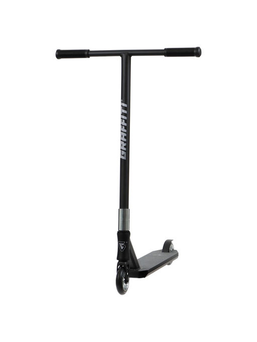 Самокат трюковой GRAFFITI Advanced 24, колёса PU 100 мм, SCS компрессия, ABEC 9 Chrome, чёрный