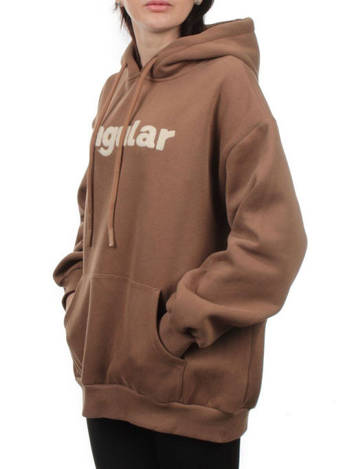 2622 BROWN Толстовка женская (85% хлопок, 10% полиэстер, 5% спандекс) - Fashion фото 5