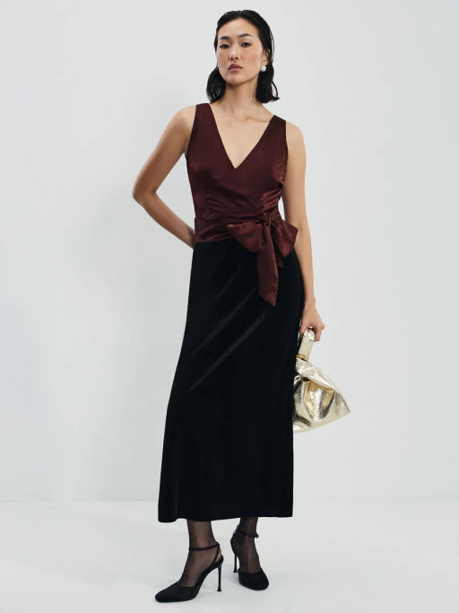 Юбка миди из бархата / Zarina