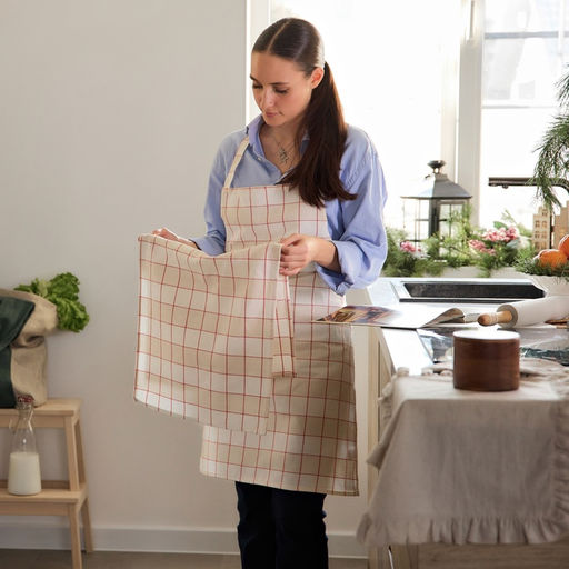 Набор «Этель» Bright cage: фартук 60×70 см, прихватка 19×19 см, полотенце 40×73 см