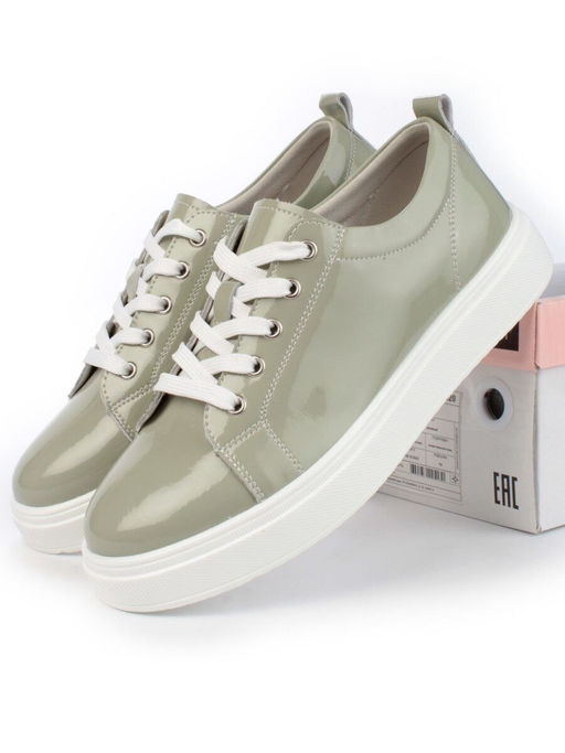 05-HY21-5D GRAY GREEN Кроссовки женские (натуральная кожа) - Фабричный китай фото 15