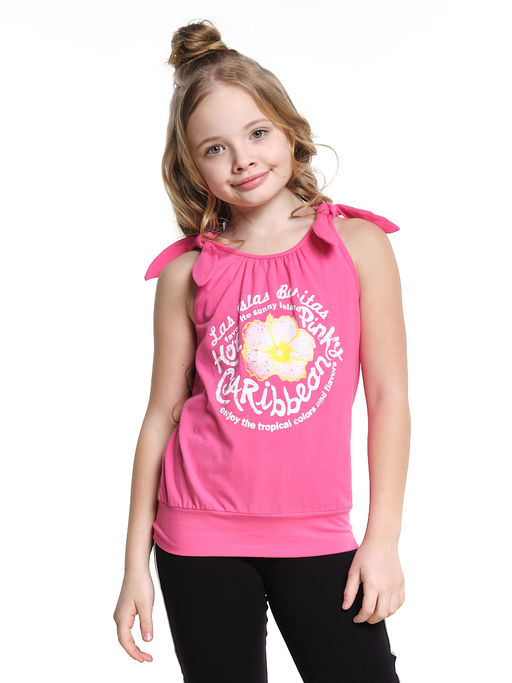 Футболка-топ UD 0359 голубой/белый кант - Mini maxi фото 13