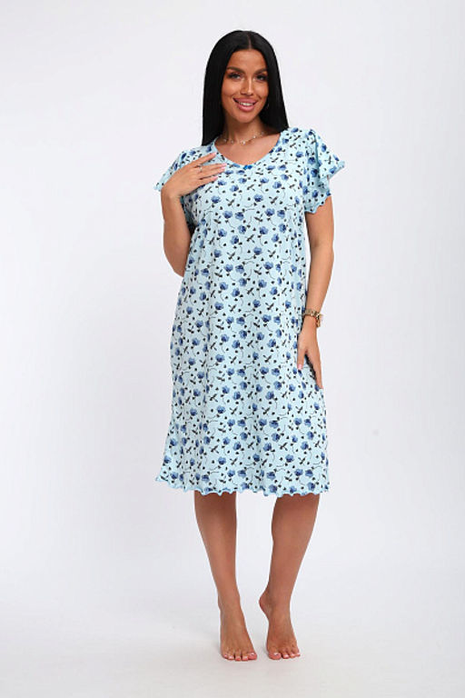 Сорочка женская (01064 синий) - Плиона фото 43