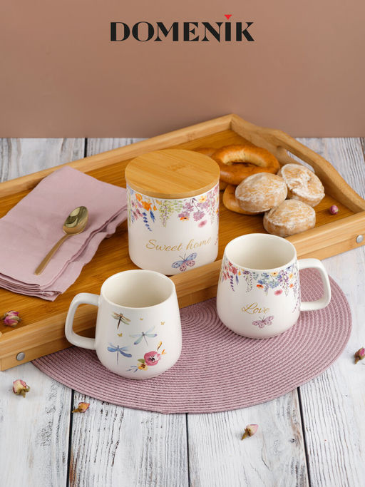 Набор BLOSSOMBOX 3пр (банка для хранения 600мл, кружка 2шт 340мл) - Domenik фото 8