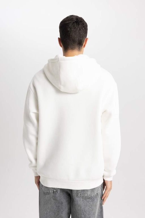 Толстовка с капюшоном и принтом оверсайз - Defacto фото 6