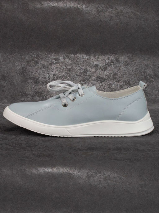 03-PDD90-4 GRAY/BLUE Полуботинки женские (натуральная кожа) - No name фото 11