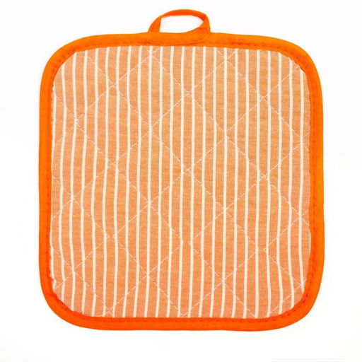 Кухонный набор Полосы фартук 60х70см, прихватка 20х20см, варежка 12х15см, цвет персик, 50%п/э, 50%хл - Доляна фото 5