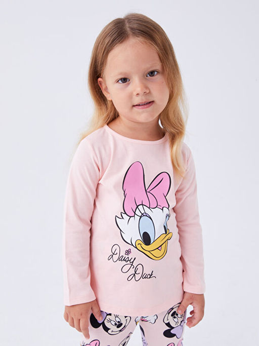 Daisy Duck Bask?l? K?z Bebek Pijama Tak?m?
