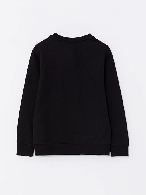 Bisiklet Yaka Bask?l? Uzun Kollu Erkek ?ocuk Sweatshirt - Waikiki фото 2