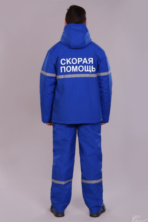 Костюм скорой помощи утепленный мужской 43 СиСу. Цвет: васильковый - Стильб фото 3