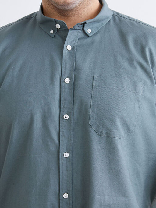 B?y?k Beden Regular Fit Uzun Kollu Erkek G?mlek