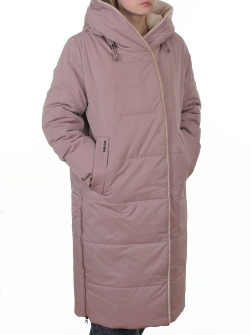 T-9115 LILAC Пальто зимнее женское (верблюжья шерсть)